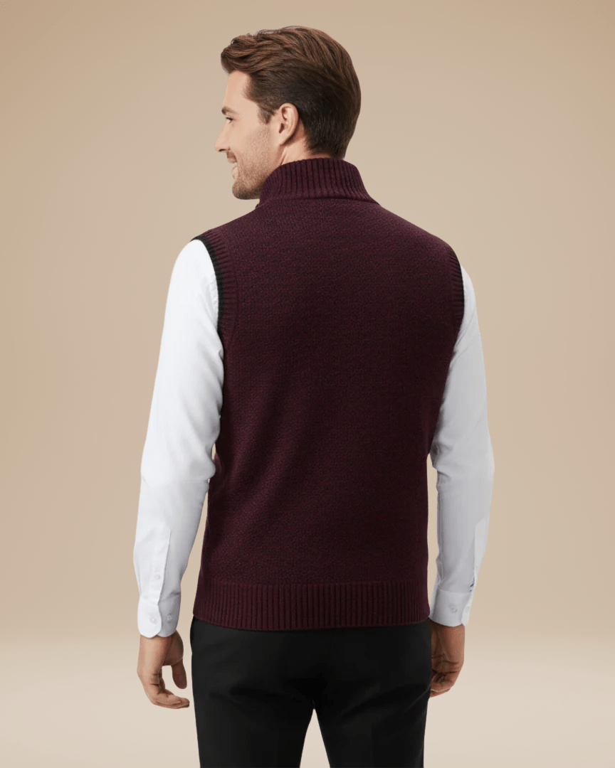 Gilet Uomo in Maglia Mista Lana