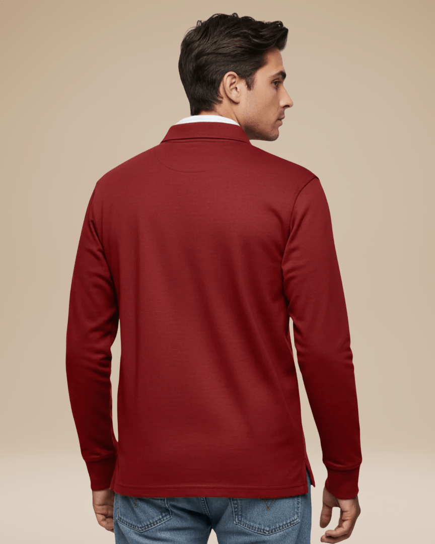 Polo Uomo in Cotone Premium Maniche Lunghe Comfort Lavoro