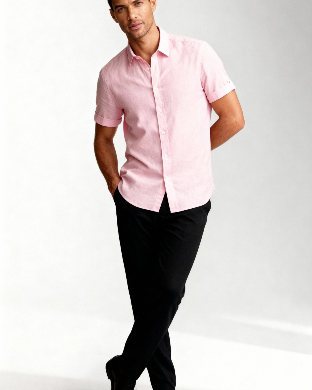 Camicia Uomo Maniche Corte Riviera Premium Fresca Traspirante