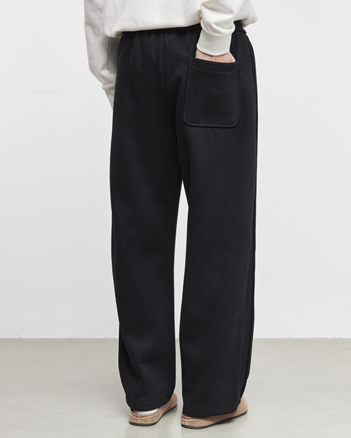 Pantaloni Uomo in Felpa di Cotone Neri