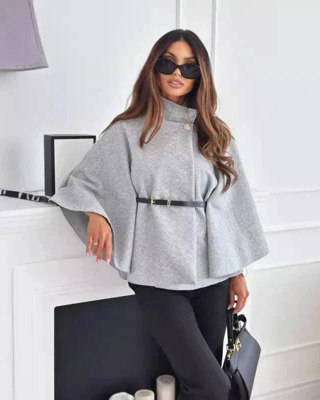 Cappotto a Mantella Donna con Cintura