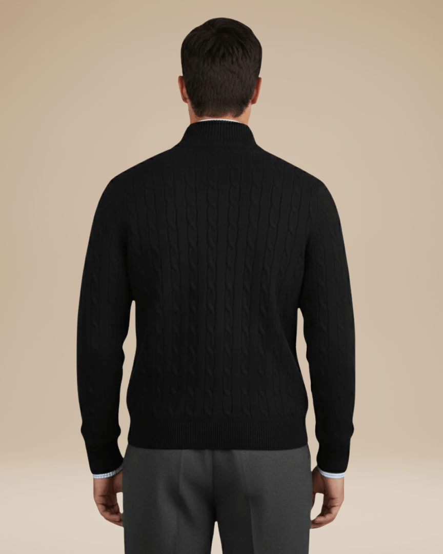 Maglione Uomo a Treccia in Misto Lana Caldo Texture Raffinata