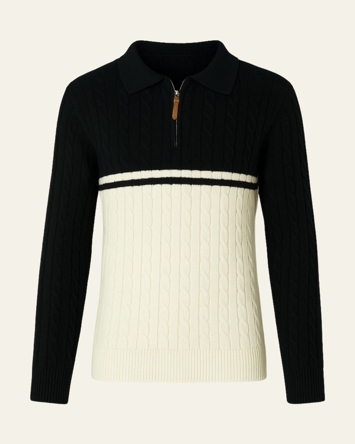 Polo Uomo in Lana con Mezza Zip Calore Avvolgente Raffinata
