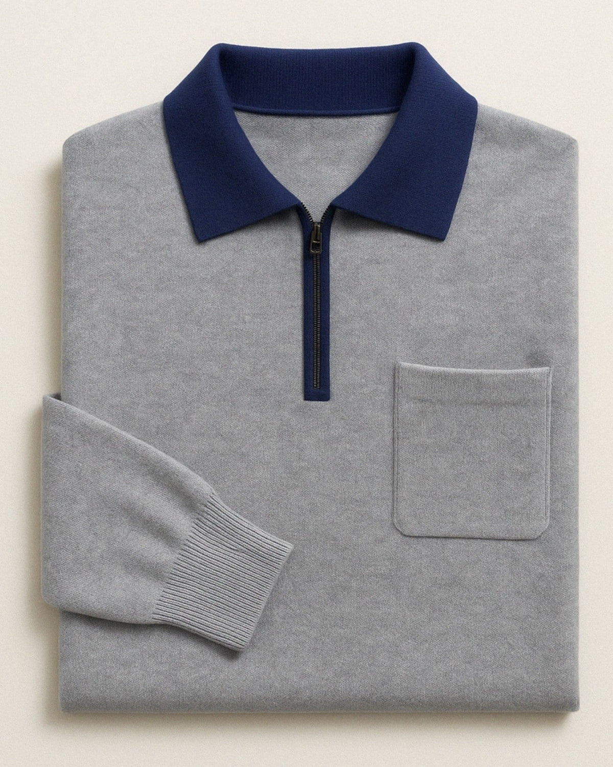 Maglione Uomo in Cashmere con Zip Morbido Raffinato Premium