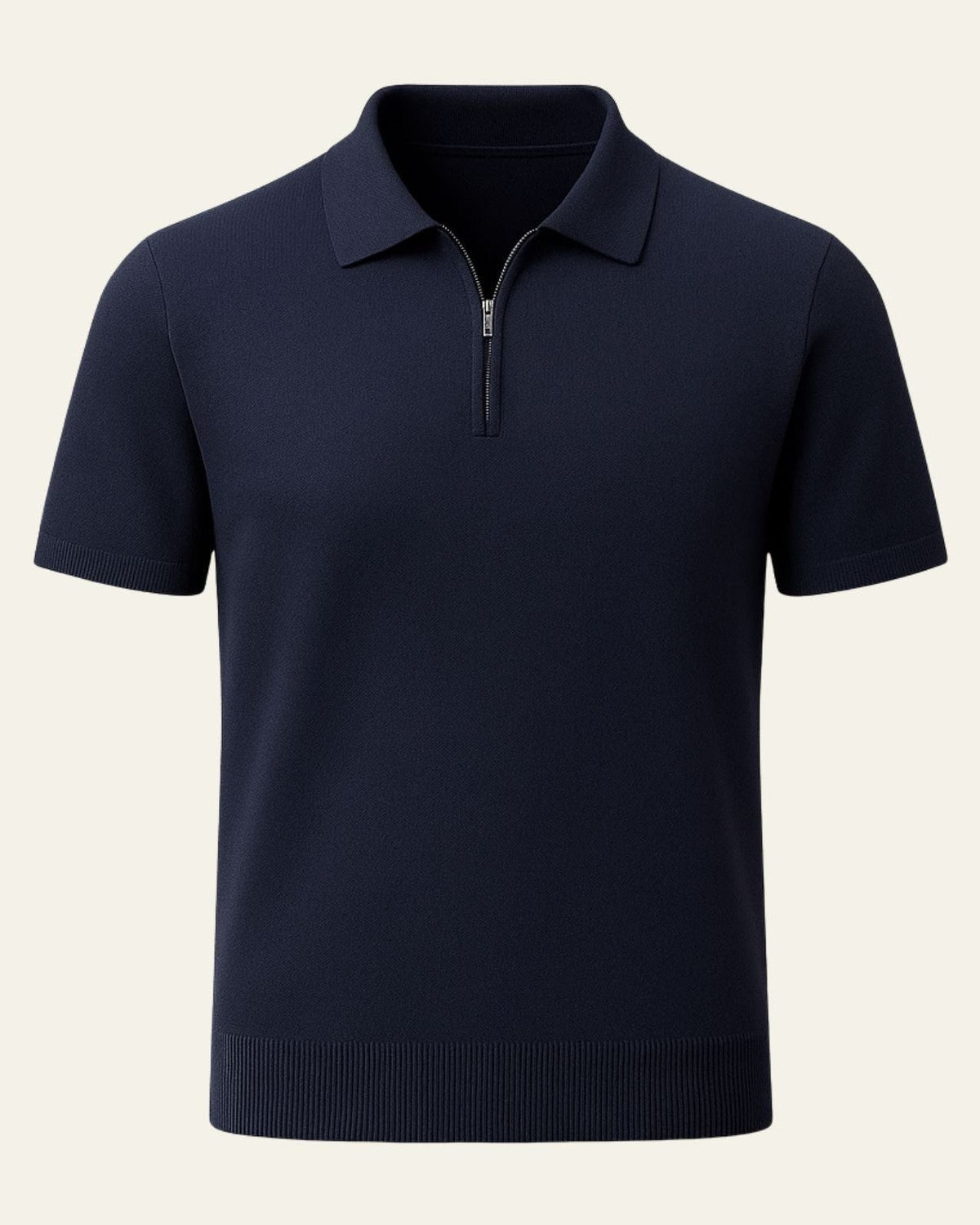 Polo Uomo in Maglia con Zip a Metà Comfort Traspirante Leggero