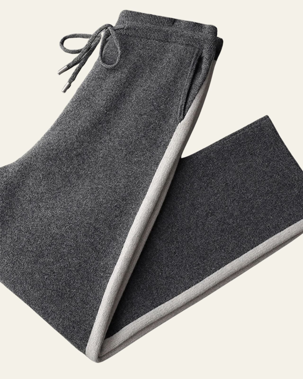 Pantaloni Uomo in Lana Merino a Righe Gamba Dritta Raffinati