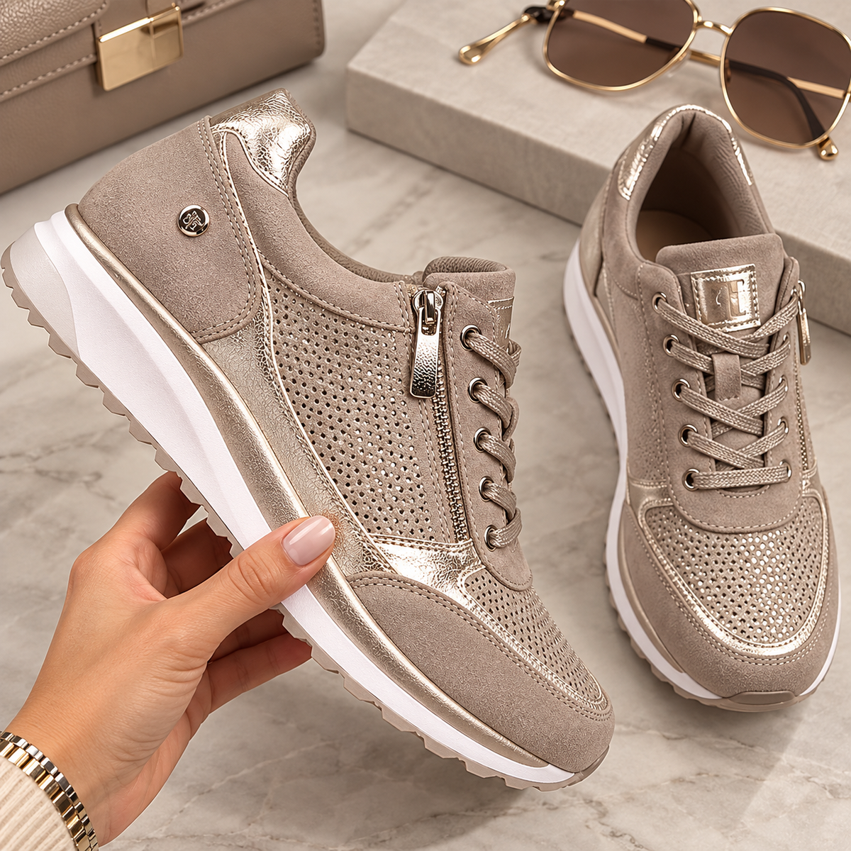 Martina | Scarpe Donna Comfort con Zip Laterale