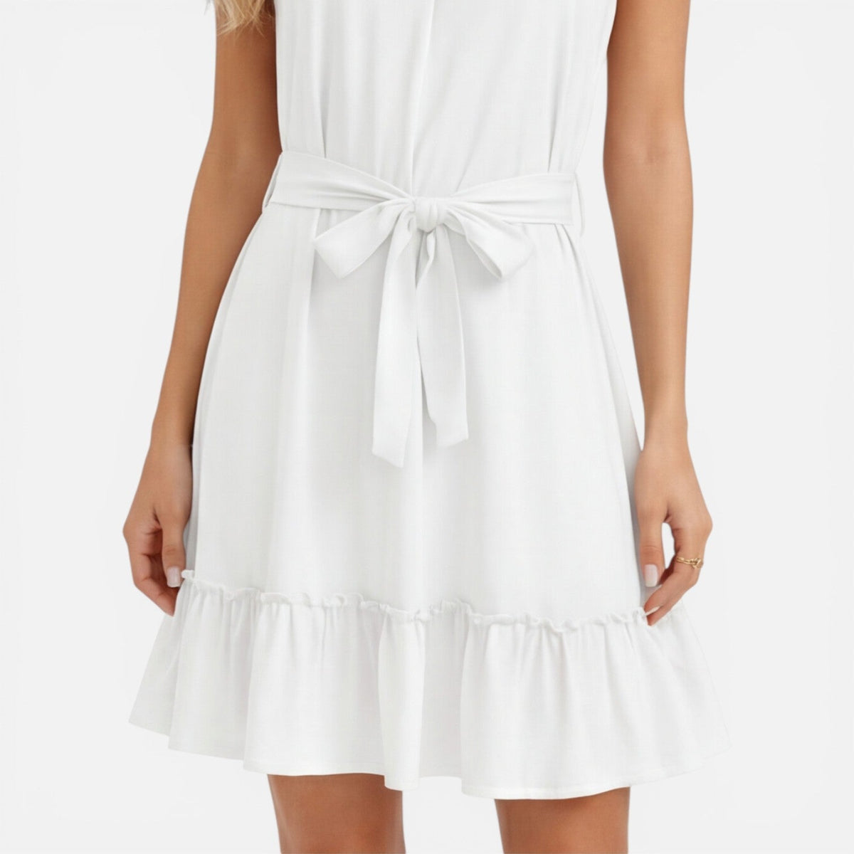 Abito Mini Donna con Collo all'Americana