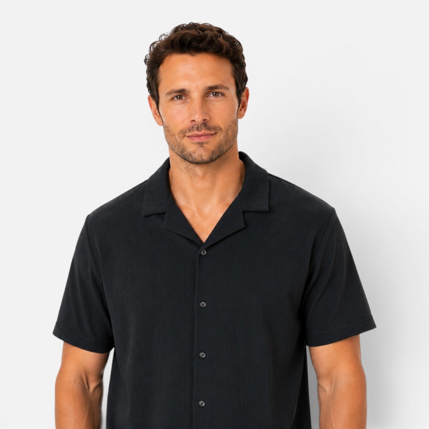 Completo Uomo Camicia Texturizzata e Shorts Leggero