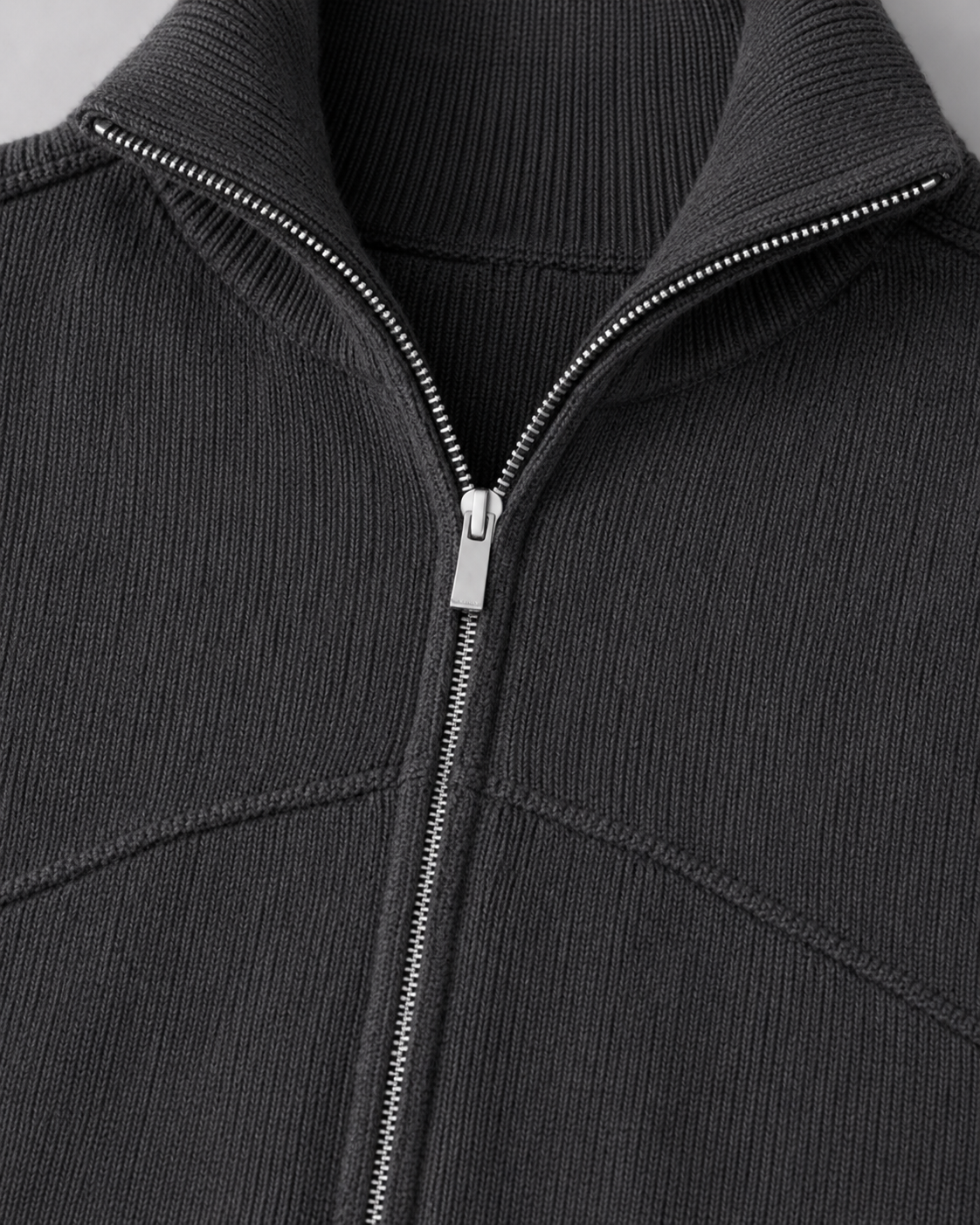 Cardigan Uomo in Maglia Full Zip Collo Alto