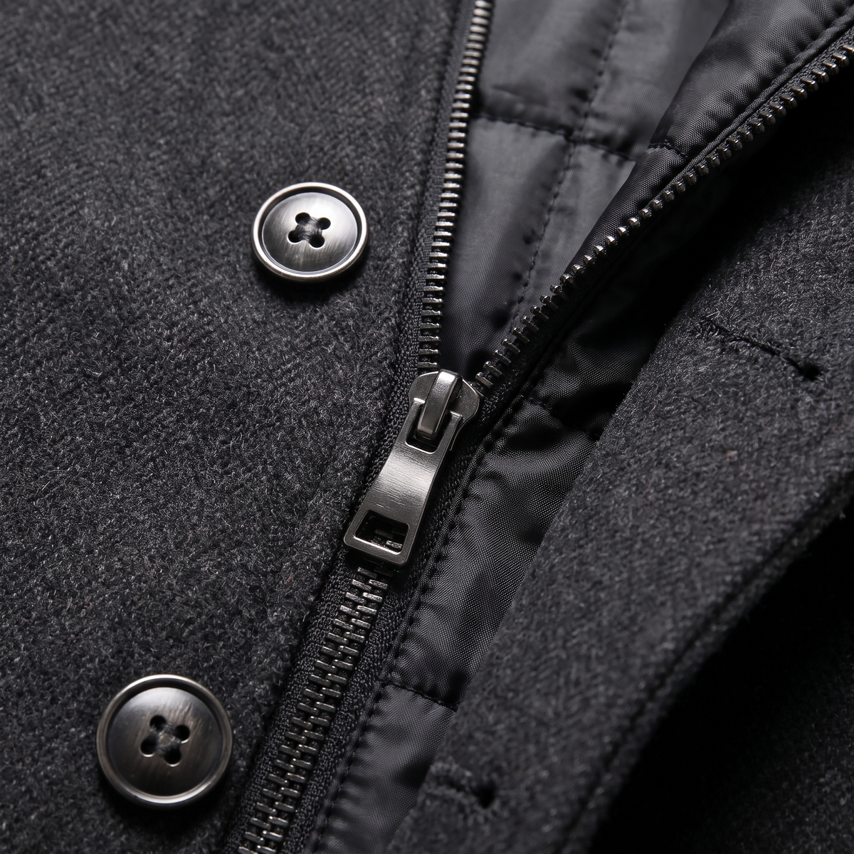 Cappotto Uomo con Gilet Trapuntato Staccabile