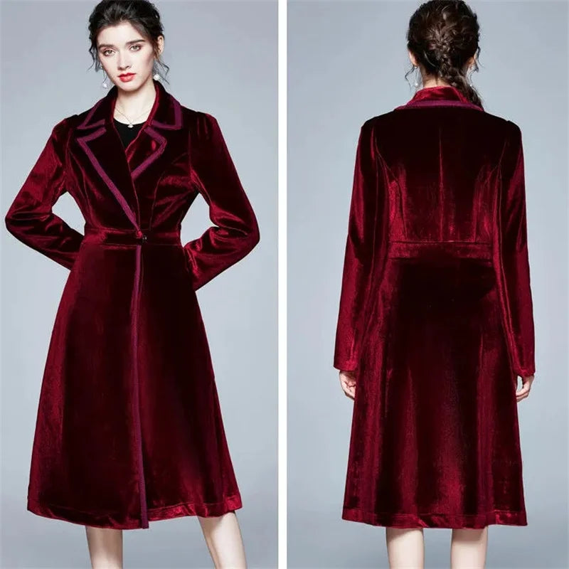 Serafina | Cappotto Lungo Donna in Velluto