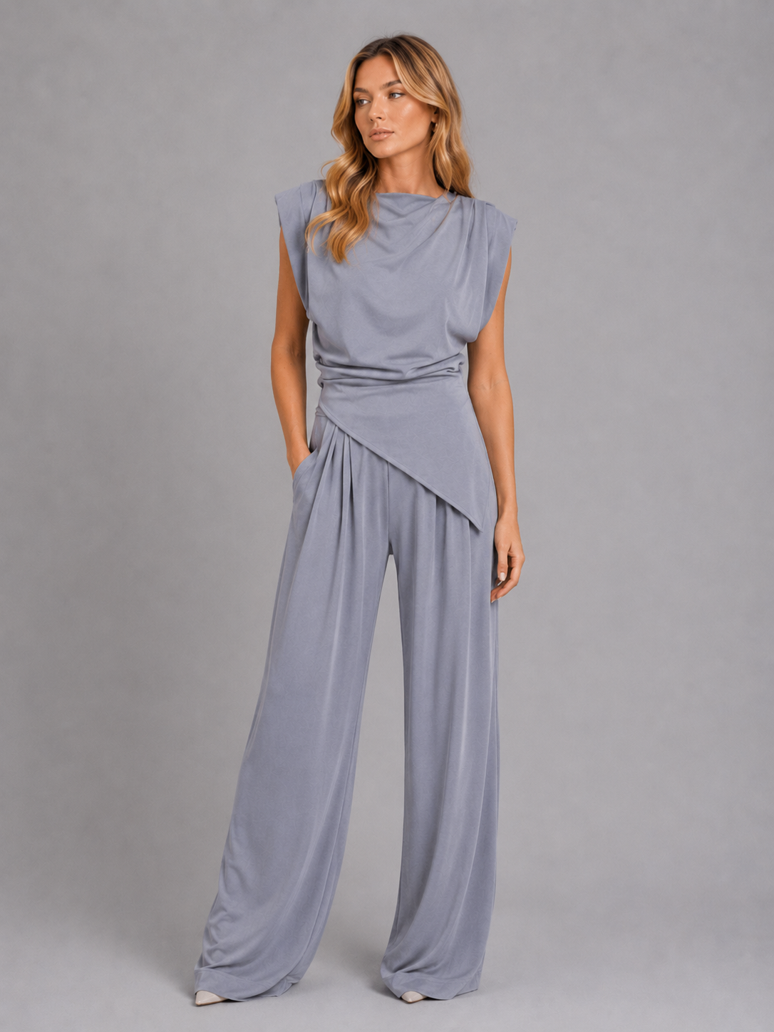 Completo Donna con Top Drappeggiato