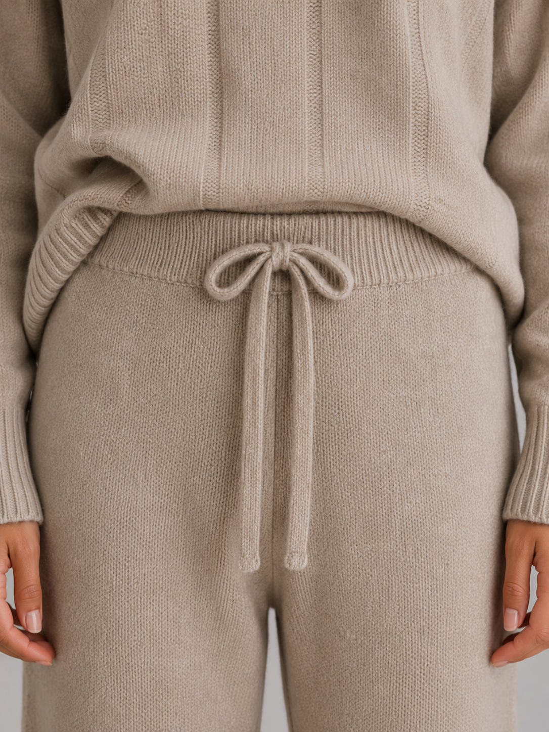 Completo Donna Lounge in Maglia con Collo Alto