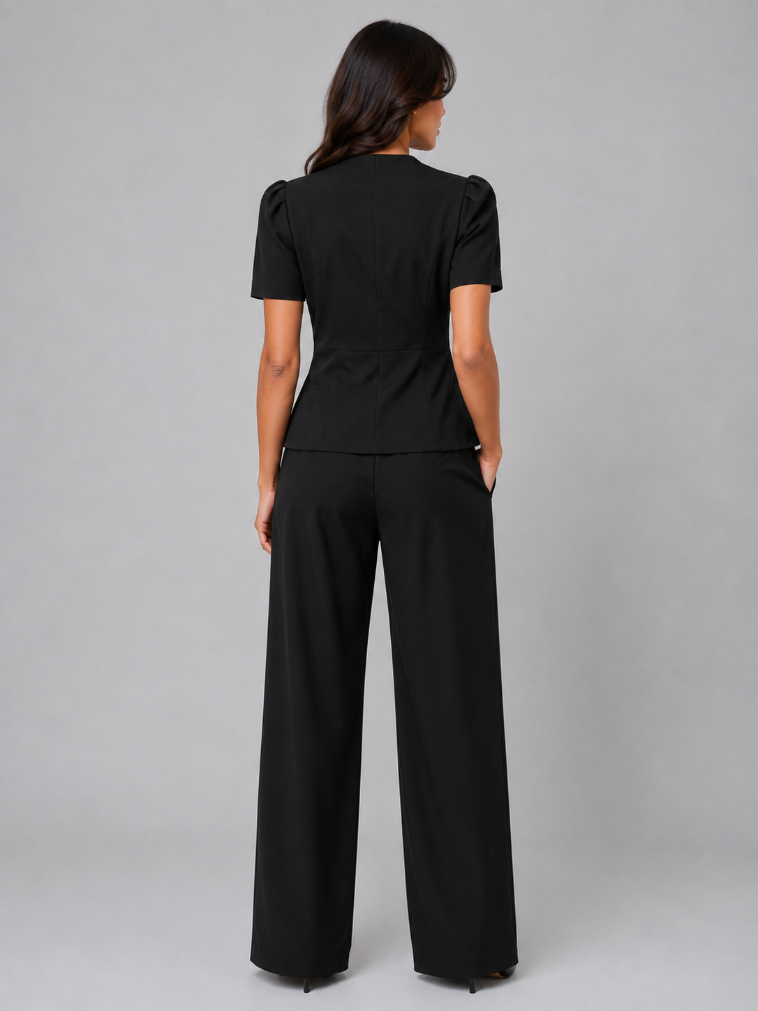 Tailleur Donna con Blazer a Maniche Corte