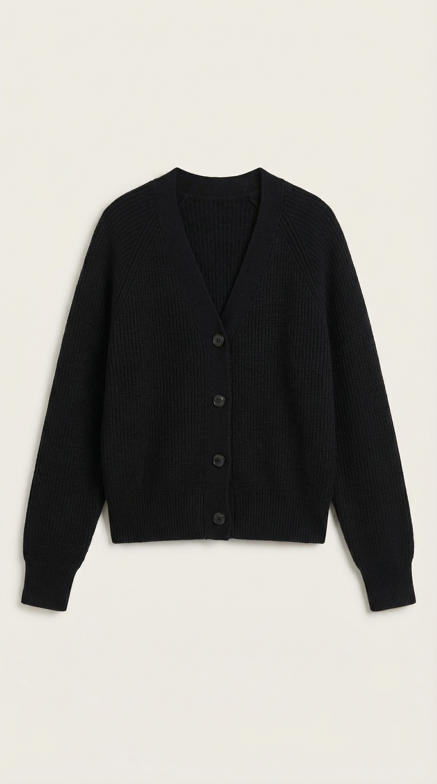 Cardigan Donna Bottonato con Scollo a V