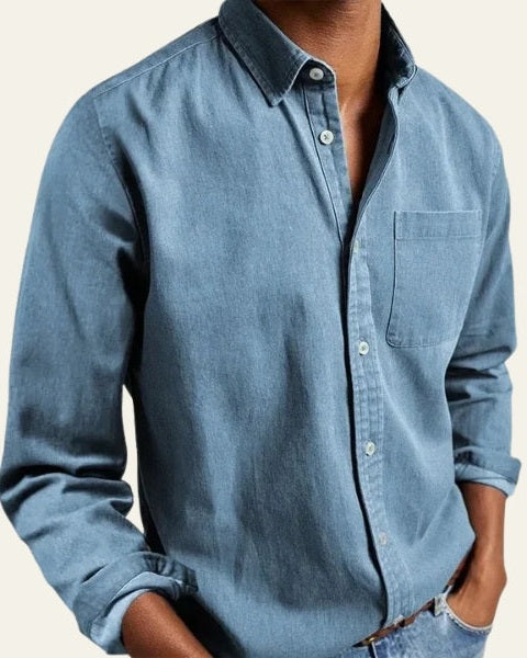 Camicia Uomo a Maniche Lunghe Trama Leggera Versatile