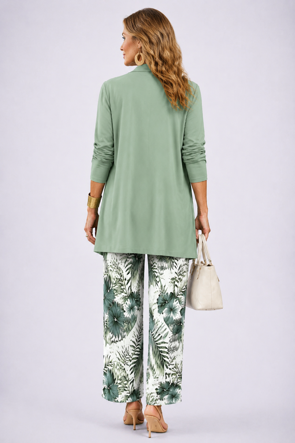 Loredana | Completo Donna 3 Pezzi Verde e Bianco