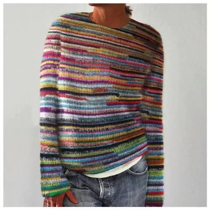Gisela | Maglione Donna Jacquard in Stile Vintage