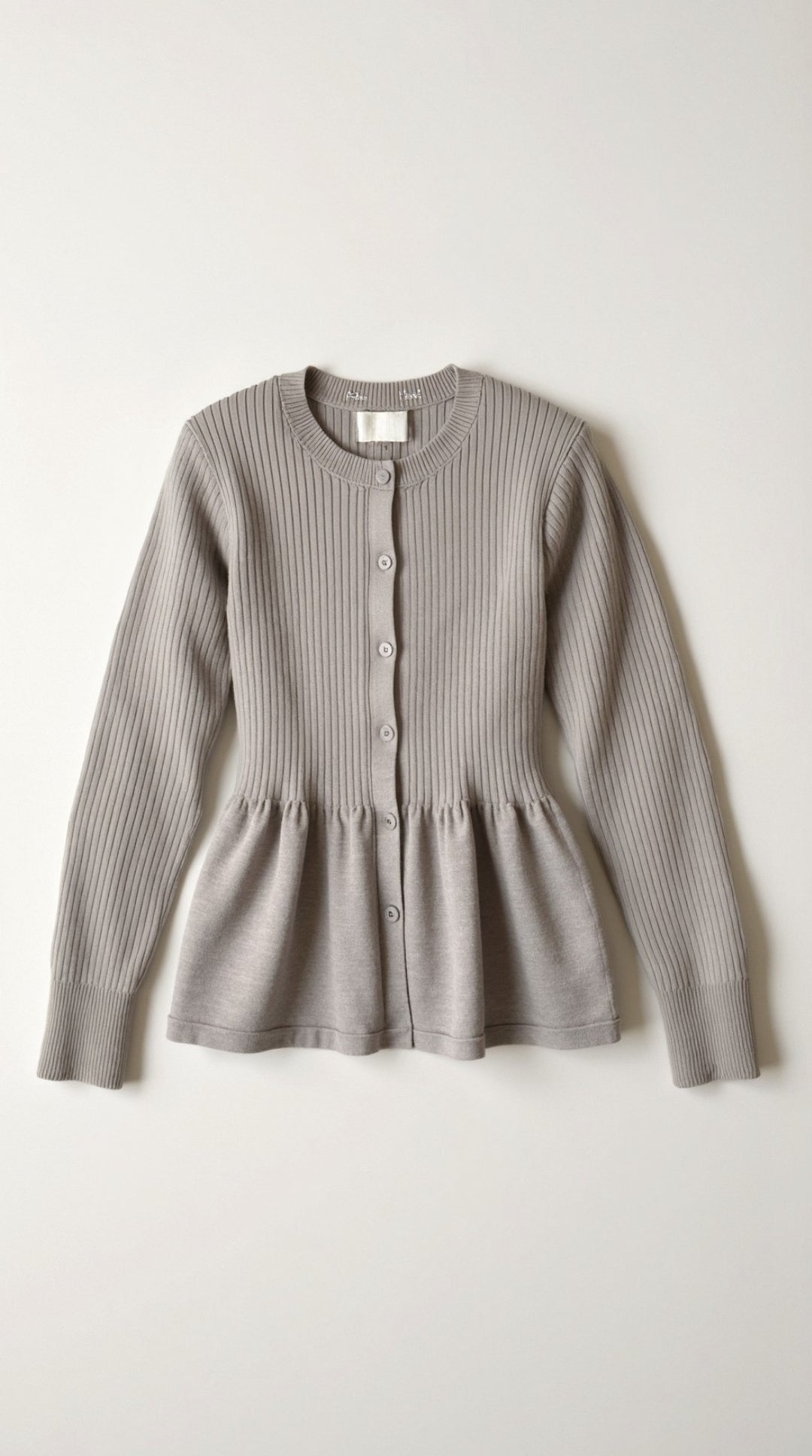 Cardigan Donna a Peplo con Bottoni