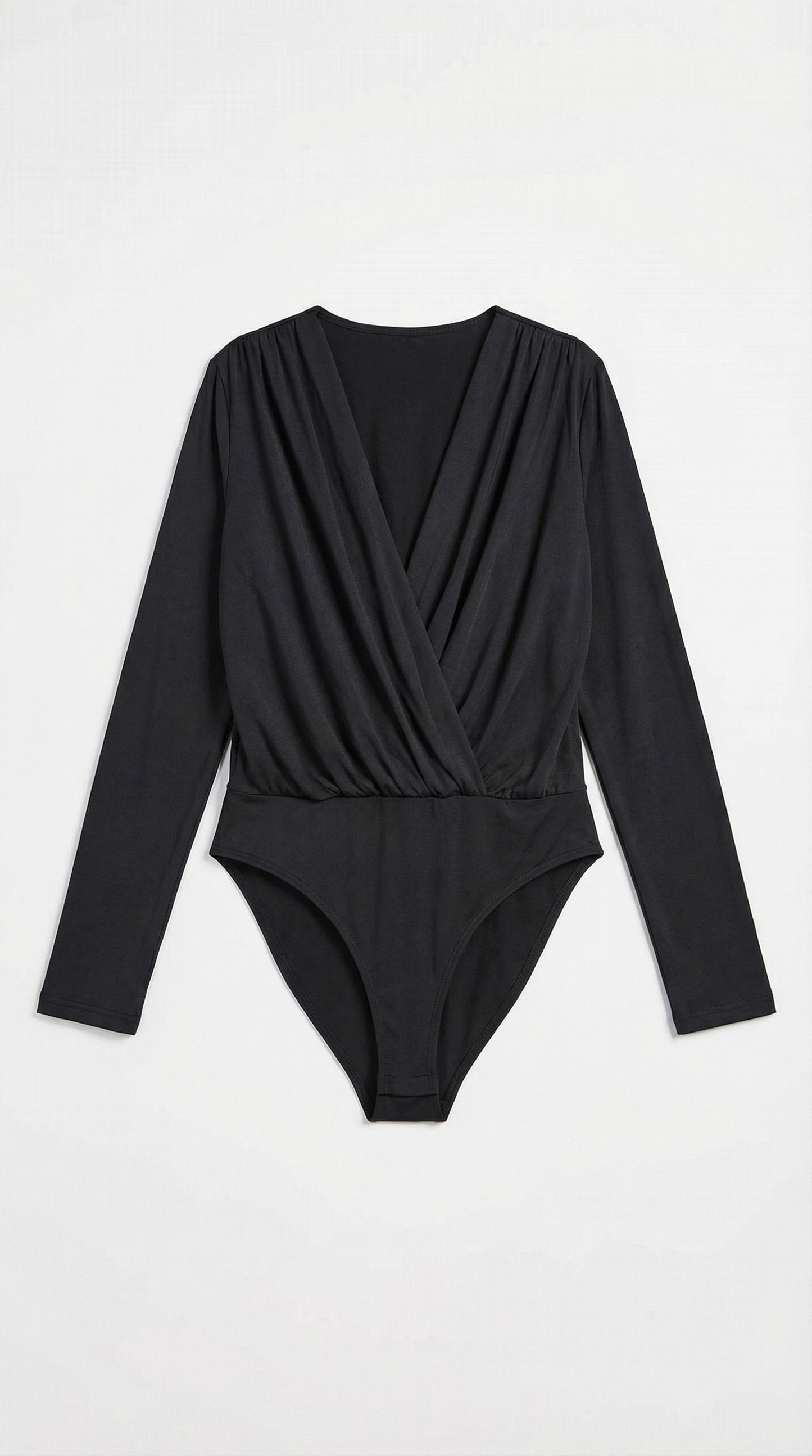 Body Donna con Scollo a V e Drappeggio