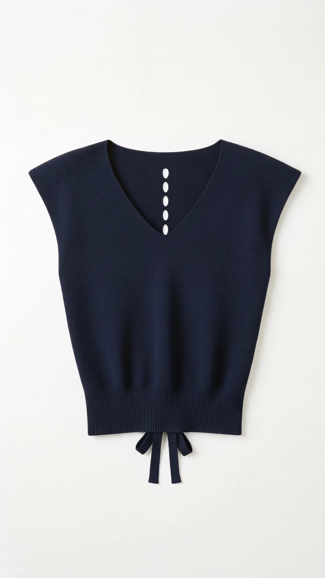 Top Donna a Costine con Scollo a V
