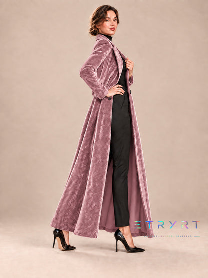 Beatrice | Cappotto Maxi Donna in Velluto Aperto