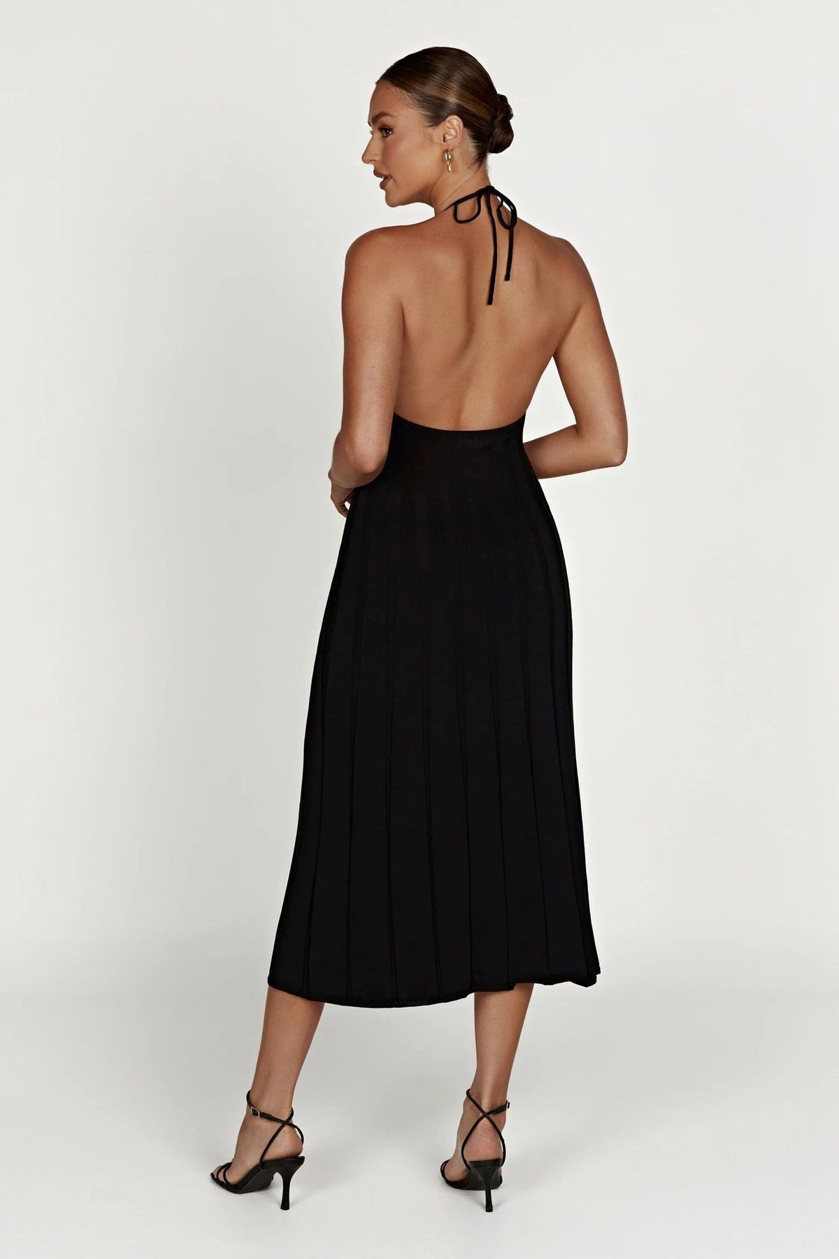 Abito Midi Donna Halter a Coste