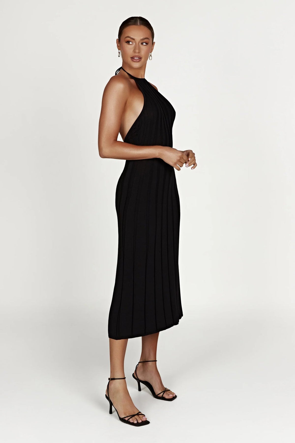 Abito Midi Donna Halter a Coste
