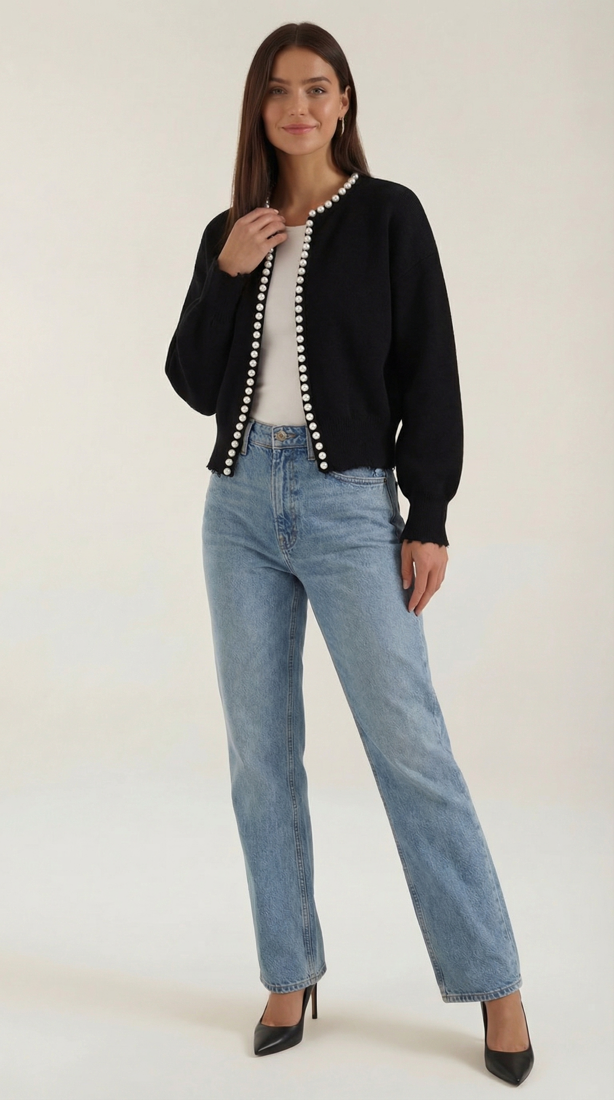 Cardigan Donna con Perle