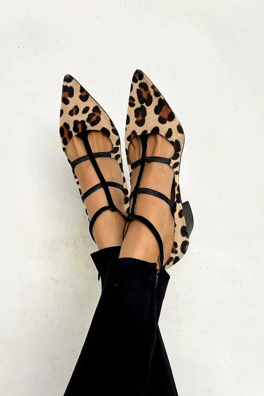 Ballerine Donna in Pelle Stampa Leopardata