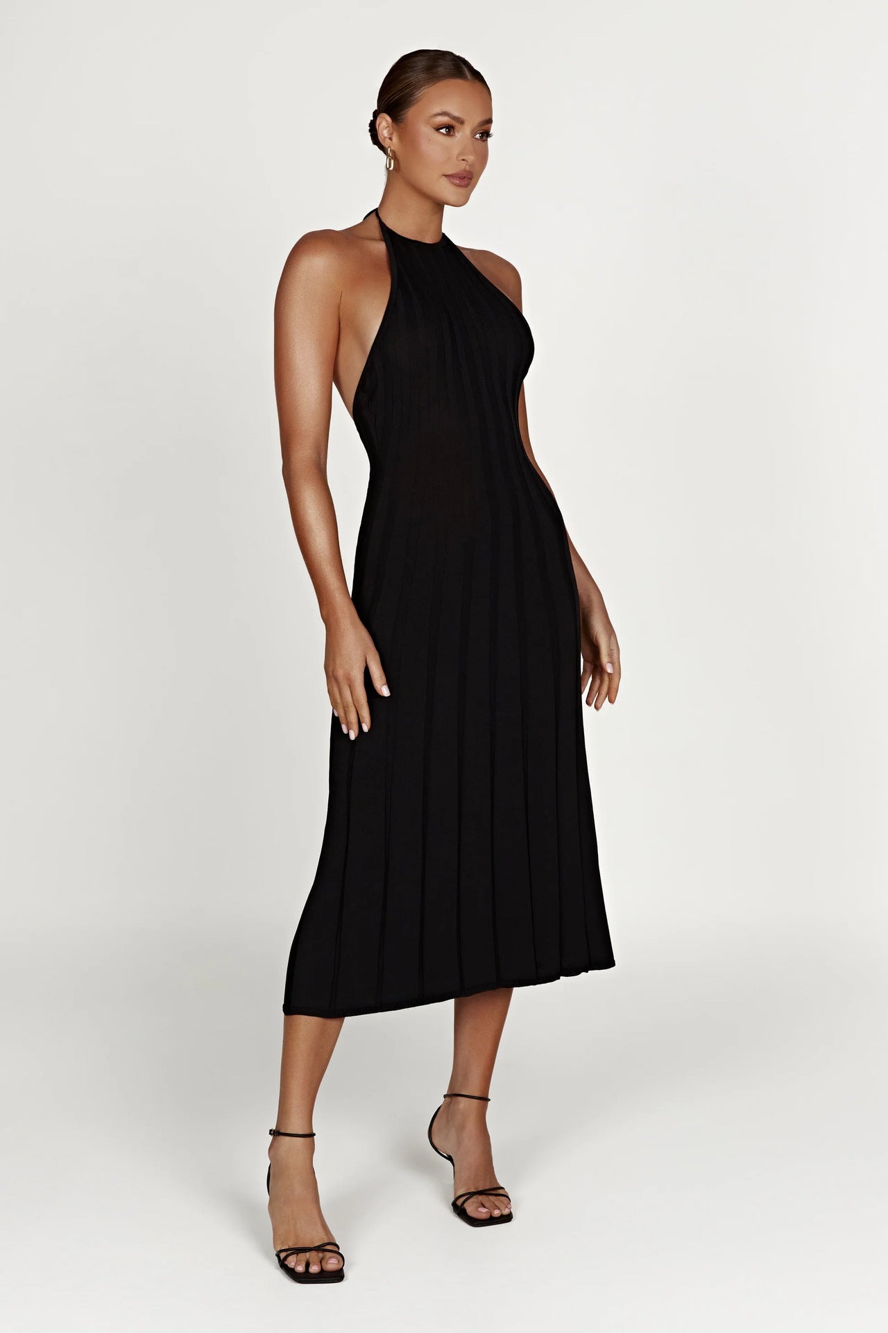 Abito Midi Donna Halter a Coste