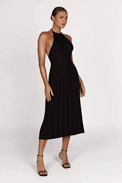 Abito Midi Donna Halter a Coste