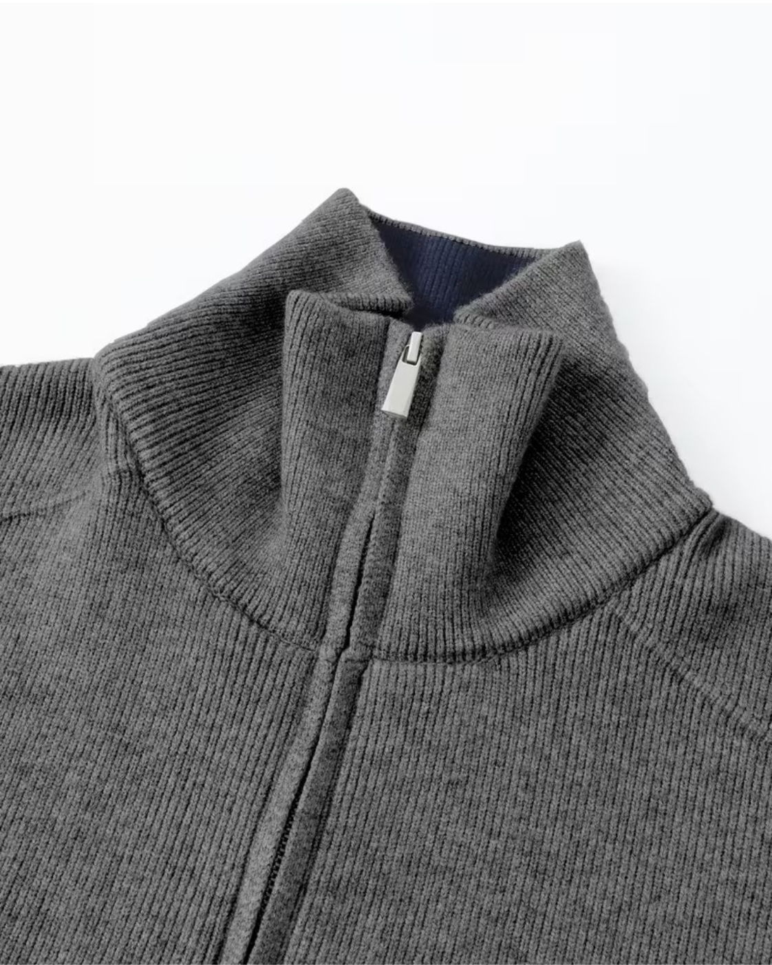 Cardigan Uomo in Maglia Full Zip Collo Alto