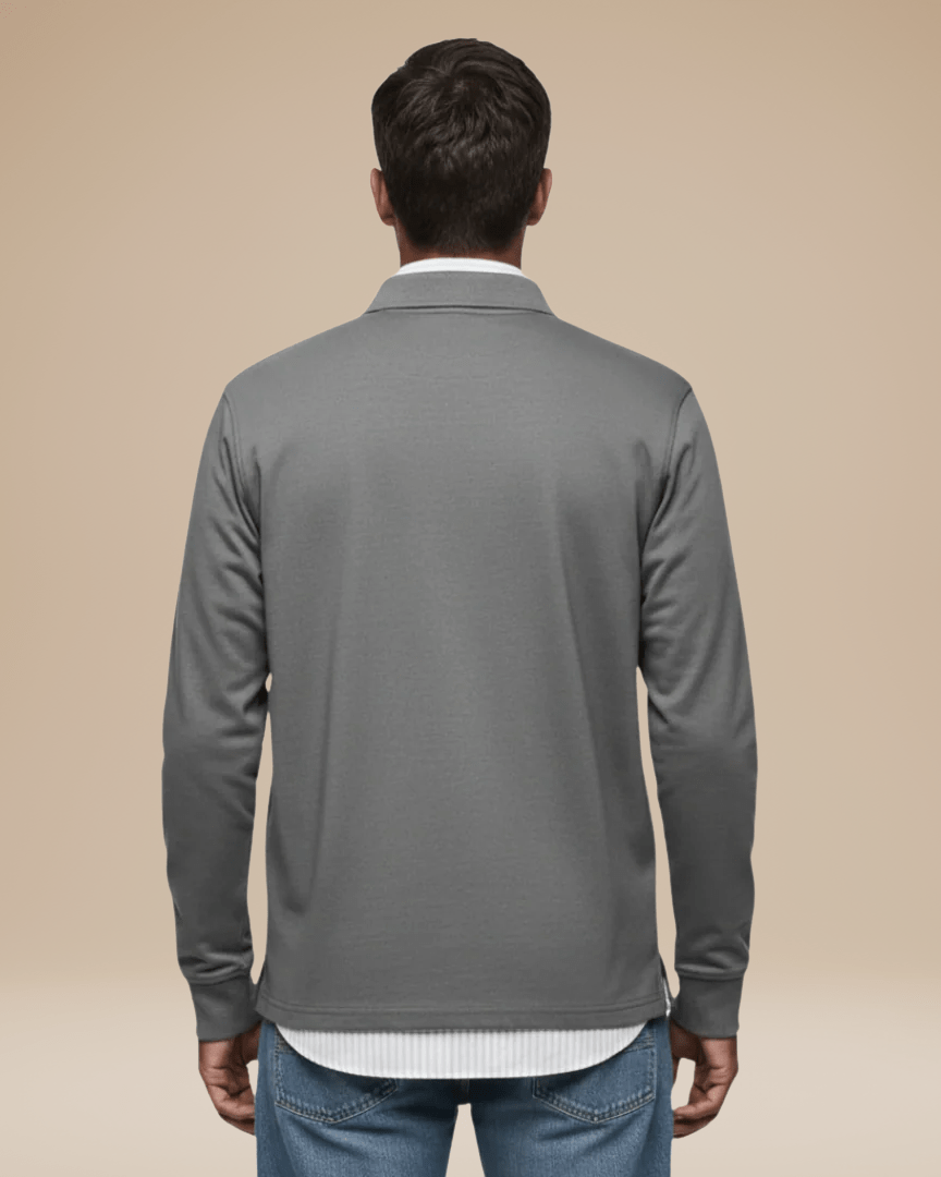 Polo Uomo in Cotone Premium Maniche Lunghe Comfort Lavoro