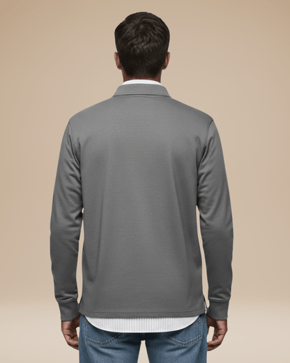 Polo Uomo in Cotone Premium Maniche Lunghe Comfort Lavoro