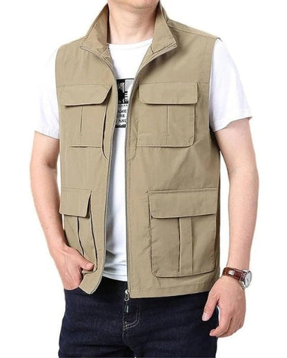 Gilet Uomo Multitasche in Tessuto Tecnico