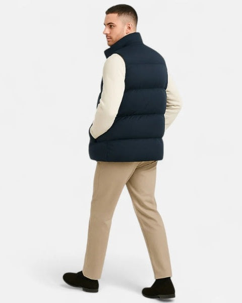 Gilet Uomo Trapuntato con Fodera in Pile