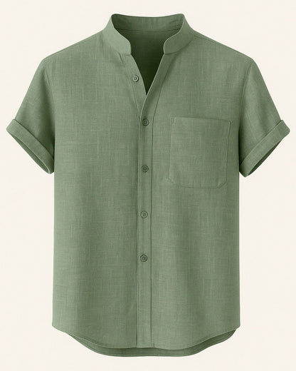 Camicia Uomo da Club Misto Poliestere Lino Raffinata