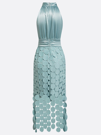 Sabina | Abito Midi Donna da Cerimonia con Scollo Halter
