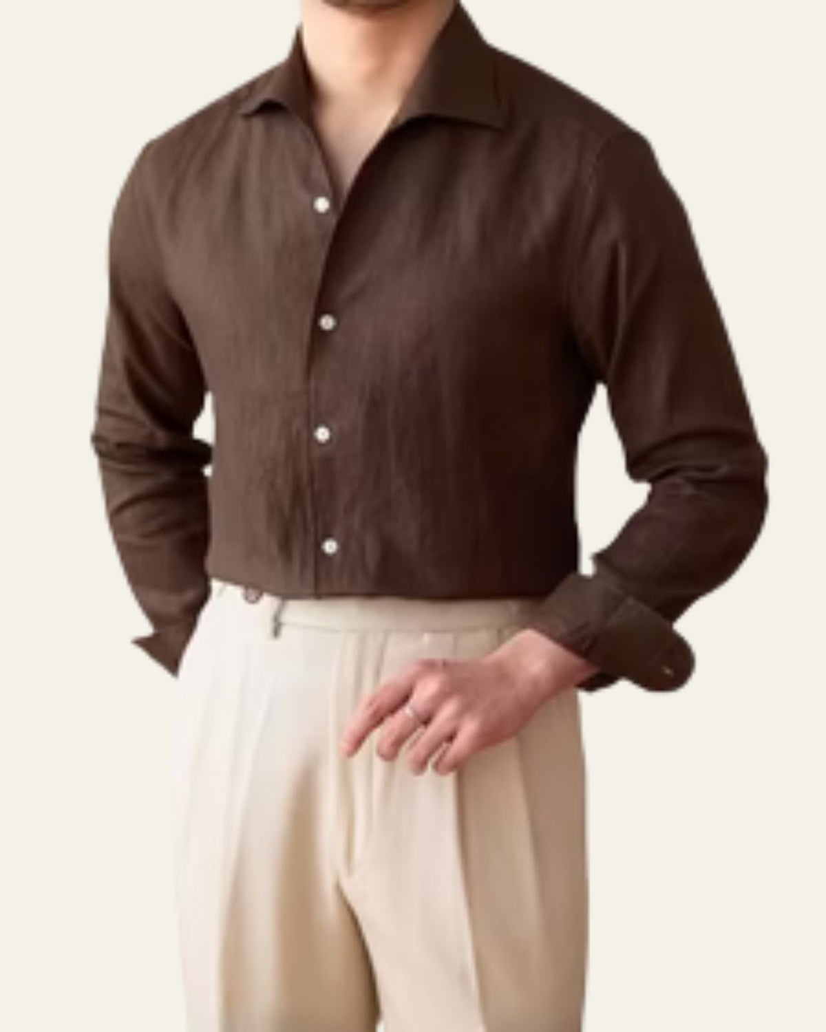Camicia Uomo in Lino Taglio Costiero Fluida Estiva