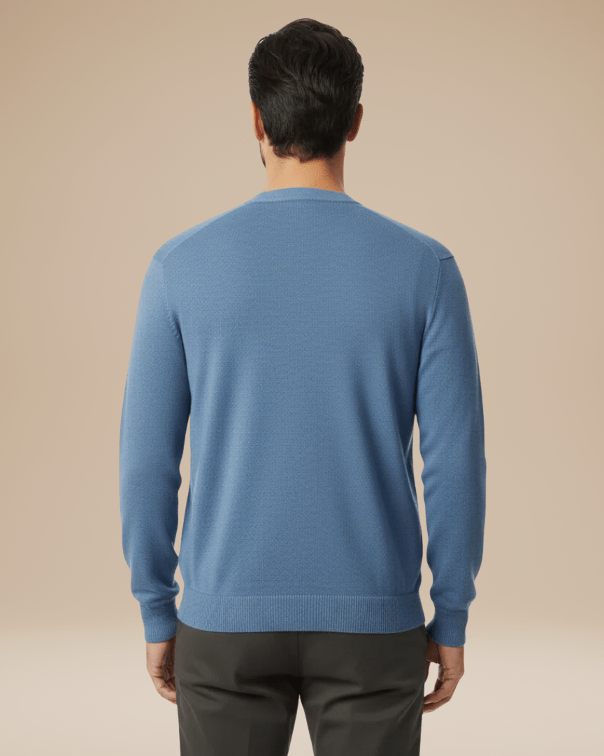 Cardigan Uomo Misto Cashmere Scollo a V Bottoni Elegante