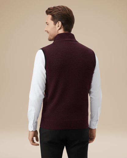 Gilet Uomo in Maglia Mista Lana