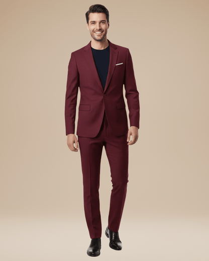 Abito Uomo Due Pezzi Su Misura Tessuto Stretch Versatile