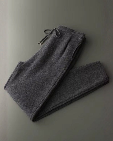 Pantaloni Uomo in Cashmere da Relax Morbidi Drappeggio Fluido