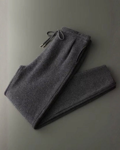 Pantaloni Uomo in Cashmere da Relax Morbidi Drappeggio Fluido