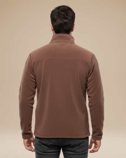 Maglione Uomo in Pile con Mezza Zip Caldo Leggero Outdoor