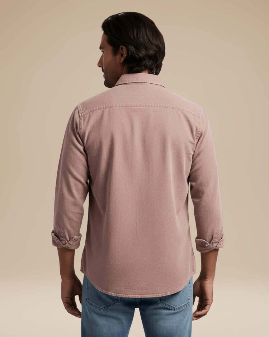 Camicia Uomo Casual Elegante in Cotone Spazzolato Morbida