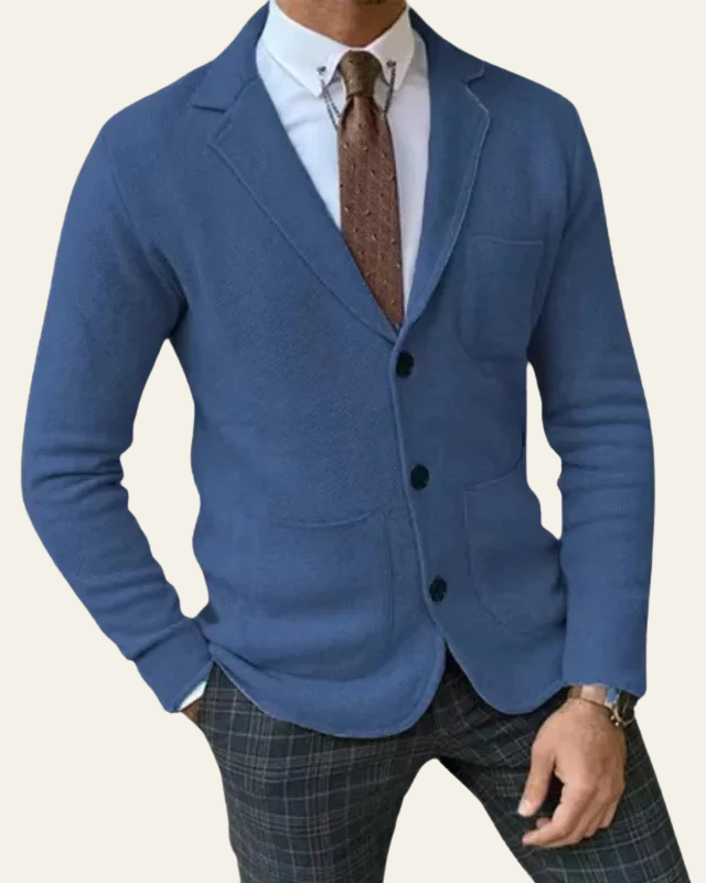 Blazer Uomo in Maglia Premium Slim Fit
