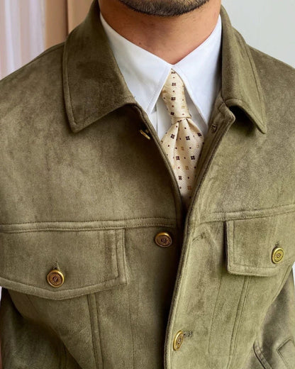 Giacca Uomo in Camoscio con Revers